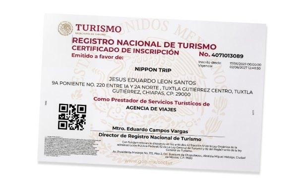 Registro Nacional de Turismo NipponTrip